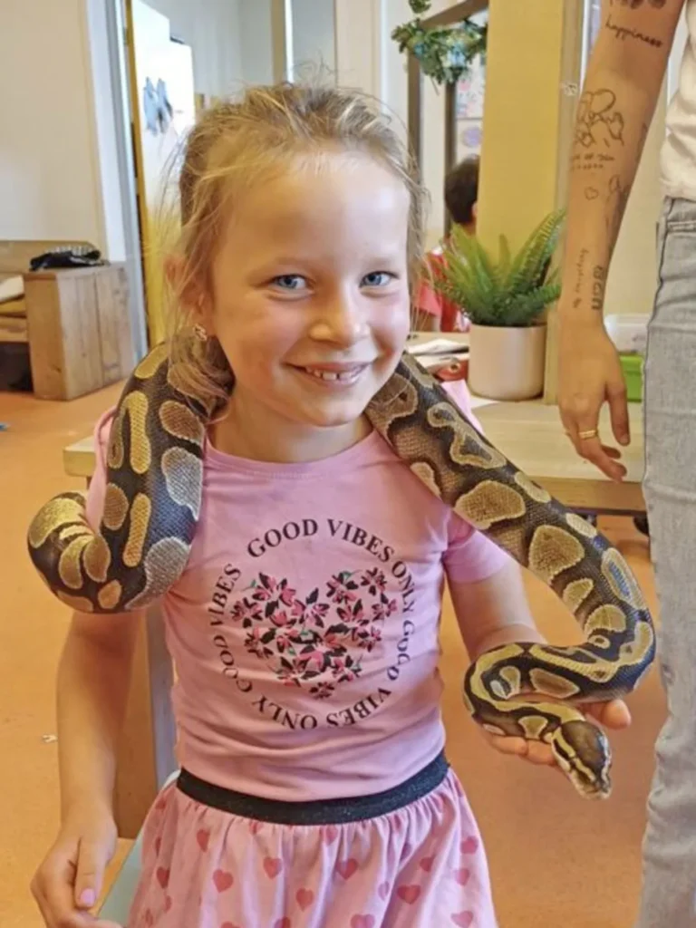 We leren veel over reptielen tijdens de themaweek Jungle.